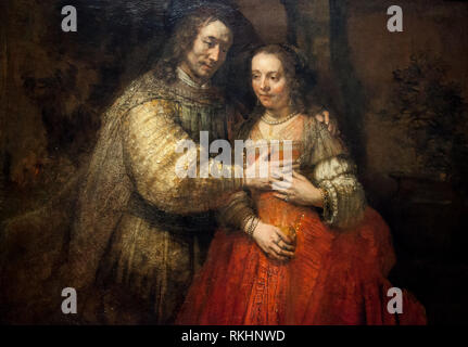 Rembrandt van Rijn Ritratto di Isacco e di Rebecca dal Vecchio Testamento (La sposa ebraica), circa 1665-1669 - Late Rembrandt esposizione Foto Stock