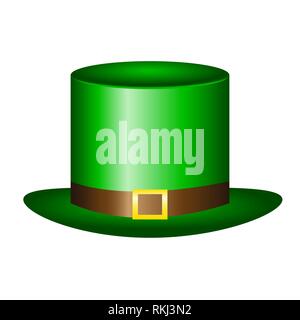 Verde cappello nuziale per la festa di San Patrick s Day Illustrazione Vettoriale