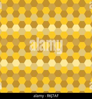 Esagono modello di vettore di mosaico in oro sullo sfondo Illustrazione Vettoriale