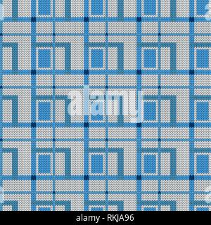 Arazzo tartan pattern senza giunture. Vettore controllato geometrica dello sfondo. Piazze di ricamo. Fancywork texture. Ricamati per tessuto, eps tessili 10 Illustrazione Vettoriale