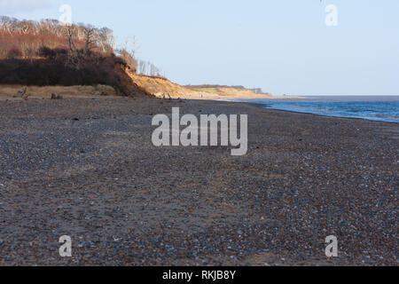 Vista di covehithe e benacre ampia sulla costa di Suffolk Foto Stock