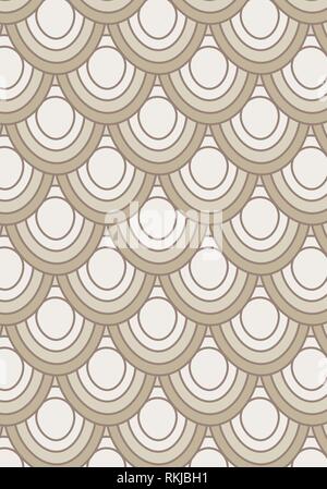 Round astratta geometrica disegno vettoriale in marrone tavolozza dei colori Illustrazione Vettoriale