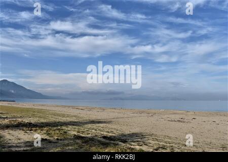 Aydin, Turchia. Il 22 gennaio, 2019. Una spiaggia può essere visto lungo il mare Egeo. Credito: Altan Gocher | in tutto il mondo di utilizzo/dpa/Alamy Live News Foto Stock