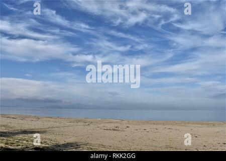 Aydin, Turchia. Il 22 gennaio, 2019. Una spiaggia può essere visto lungo il mare Egeo. Credito: Altan Gocher | in tutto il mondo di utilizzo/dpa/Alamy Live News Foto Stock