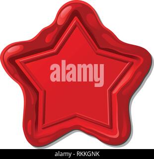 Vettore isolato vintage sigillo di cera forma del timbro Illustrazione Vettoriale