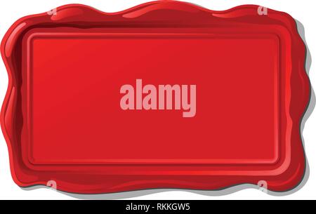 Vettore isolato vintage sigillo di cera forma del timbro Illustrazione Vettoriale