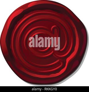 Vettore di sigillo di cera forma del timbro Illustrazione Vettoriale