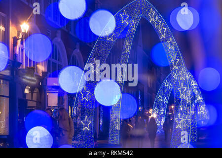 Molton street decorato per il natale a Londra Foto Stock