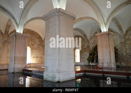 Mãe d'Àgua, un pubblico del XIX secolo serbatoio acqua a Lisbona, Portogallo, oggi trasformata in museo dell acqua Foto Stock