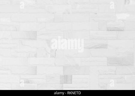 In mattoni bianchi Arte Muro di calcestruzzo o pietra texture di sfondo carta da parati in astratto di calcare la vernice per pavimenti e i compiti di scuola/muratura o muratura pulire Foto Stock