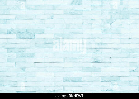 I colori blu e bianco muro di mattoni arte calcestruzzo o pietra texture di sfondo carta da parati in astratto di calcare la vernice per pavimenti e i compiti di scuola/muratura o Foto Stock