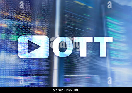 OTT, IPTV, video streaming su internet. Foto Stock