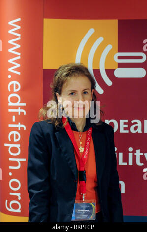 Carlota Besozzi, altoparlante, Giornata europea delle persone con disabilità, Commissione europea, Bruxelles, Belgoum Foto Stock