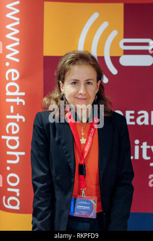 Carlota Besozzi, altoparlante, Giornata europea delle persone con disabilità, Commissione europea, Bruxelles, Belgoum Foto Stock