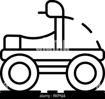 Inverno in moto, l'icona di stile di contorno Illustrazione Vettoriale