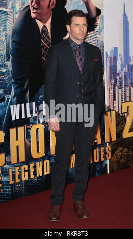 James Marsden assiste UK premiere per l'anchorman: La leggenda continua a Vue West End, Leicester Square, Londra Foto Stock