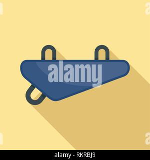 Bici Borsa tessili icona. Illustrazione piana del tessile bici borsa icona vettoriali per il web design Illustrazione Vettoriale