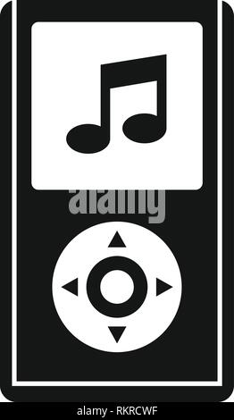 Lettore musicale portatile icona. Semplice illustrazione del lettore musicale portatile icona vettoriali per il web design isolato su sfondo bianco Illustrazione Vettoriale