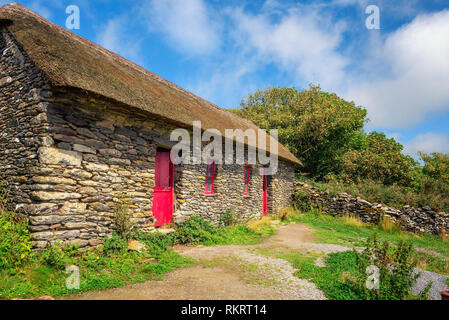 Testa Slea carestia Cottages in Irlanda Foto Stock