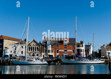 Harbour Masters sede a Weymouth Harbour sulla costa sud dell'Inghilterra. Foto Stock