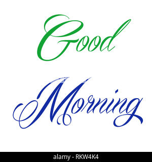 Buona mattina Auguri e saluti Foto Stock