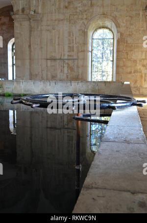 Mãe d'Àgua, un pubblico del XIX secolo serbatoio acqua a Lisbona, Portogallo, oggi trasformata in museo dell acqua Foto Stock