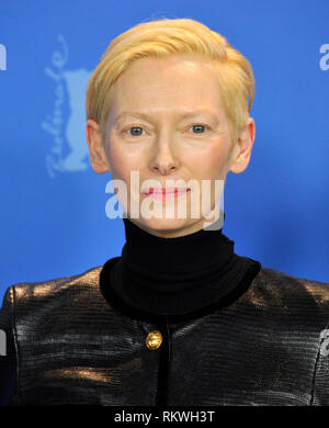 Berlino, Germania. 12 Feb, 2019. Il Festival del Cinema di Berlino. Film Photocall Il souvenire. Nella foto: Tilda Swinton Credit: Indipendente Agenzia fotografica/Alamy Live News Foto Stock