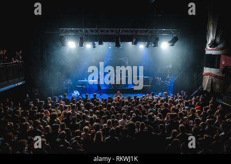 Solohurn, Svizzera. Xi Febbraio, 2019. La Svizzera, Solothurn - Febbraio 11, 2019. The Wombats, l'inglese indie rock band, esegue un concerto dal vivo a Kofmehl a Soletta. (Photo credit: Gonzales foto/Alamy Live News Foto Stock