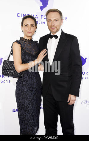 Christian Lindner mit Freundin Franca Lehfeldt bei der Cinema per la pace Gala 2019 im WECC - Westhafen Eventi & Convention Center. Berlino, 11.02.2019 | Utilizzo di tutto il mondo Foto Stock