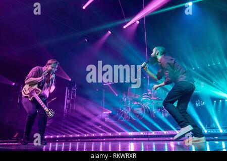 Madison, Wisconsin, Stati Uniti d'America. Xi Febbraio, 2019. DARRICK 'BOZZY' Keller e SAM MELO di Rainbow gattino sorpresa alla Sylvee a Madison, Wisconsin Credit: Daniel DeSlover/ZUMA filo/Alamy Live News Foto Stock