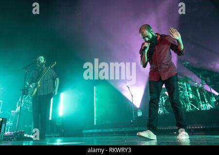 Madison, Wisconsin, Stati Uniti d'America. Xi Febbraio, 2019. DARRICK 'BOZZY' Keller e SAM MELO di Rainbow gattino sorpresa alla Sylvee a Madison, Wisconsin Credit: Daniel DeSlover/ZUMA filo/Alamy Live News Foto Stock