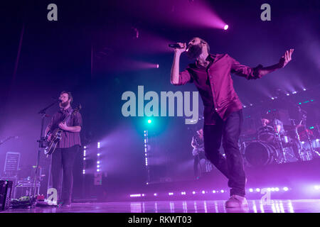 Madison, Wisconsin, Stati Uniti d'America. Xi Febbraio, 2019. DARRICK 'BOZZY' Keller e SAM MELO di Rainbow gattino sorpresa alla Sylvee a Madison, Wisconsin Credit: Daniel DeSlover/ZUMA filo/Alamy Live News Foto Stock