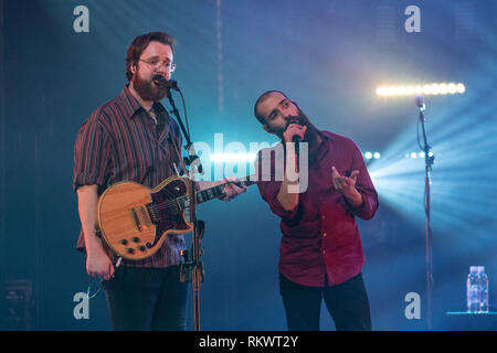 Madison, Wisconsin, Stati Uniti d'America. Xi Febbraio, 2019. DARRICK 'BOZZY' Keller e SAM MELO di Rainbow gattino sorpresa alla Sylvee a Madison, Wisconsin Credit: Daniel DeSlover/ZUMA filo/Alamy Live News Foto Stock