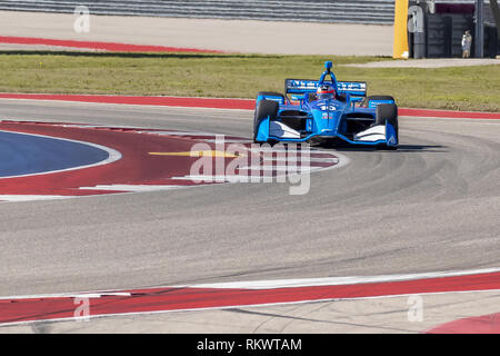 Austin, Texas, Stati Uniti d'America. 12 Feb, 2019. FELIX ROSENQVIST (10) di Sweeden passa attraverso le spire durante la pratica per la IndyCar Test di primavera presso il circuito delle Americhe di Austin, Texas. (Credito Immagine: © Walter G Arce Sr Asp Inc/ASP) Foto Stock