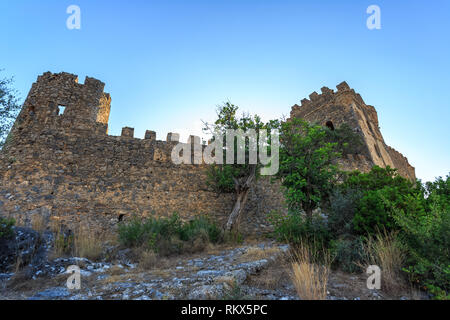Cantiere Kapetanakis - la fortezza medievale in Messenia vicino a Kalamata Foto Stock