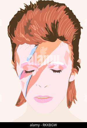 David Bowie illustrazione Foto Stock