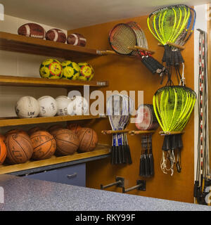 Attrezzature sportive Display Foto Stock