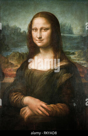 Leonardo da Vinci, Mona Lisa, pittura rinascimentale, 1503-1505 Foto Stock