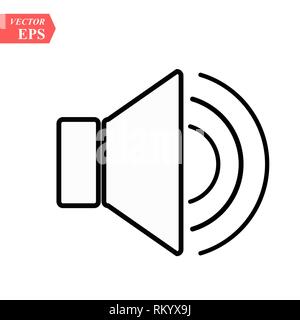 Icona audio, icona Audio vettore, in elegante stile piatto isolato su sfondo bianco. Icona del suono, immagine icona Audio immagine eps10 Illustrazione Vettoriale