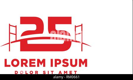 Architetto, bridge, costruzione logo creativo modello isolato di vettore - vettore Illustrazione Vettoriale