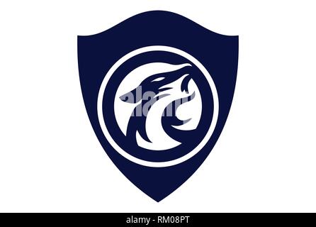 logo della protezione elettrica jaguar Illustrazione Vettoriale