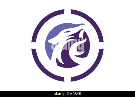 icona del concetto del logo astratto jaguar Illustrazione Vettoriale