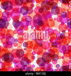 Vector seamless pattern con bolle di rosso. Semplice sfondo luminoso. Illustrazione Vettoriale