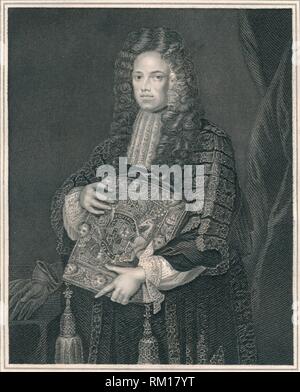 'John, primo signore Somers', c1700, (inizio a metà del XIX secolo). Creatore: WT Mote. Foto Stock