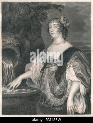 "Lucy Percy, contessa di Carlisle', c1635-1637, (inizio a metà del XIX secolo). Creatore: Henry Thomas Ryall. Foto Stock