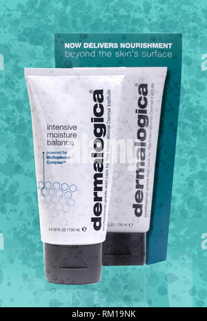 Dermalogica intensivo di equilibrio di umidità per la cura della pelle su sfondo bianco Foto Stock