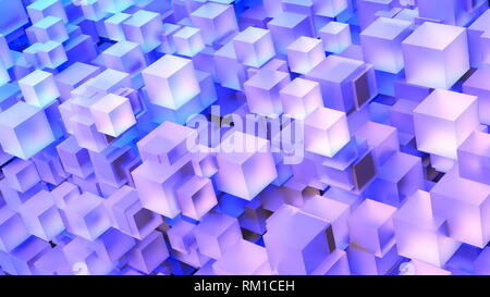 8K UHD generata dal calcolatore cubo 3D Arte dello stack Foto Stock