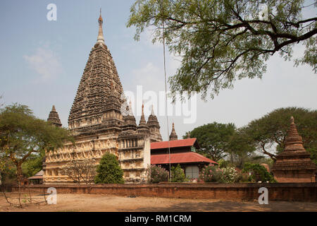 Tempio di Mahabodhi, Old Bagan village, Mandalay regione, Myanmar, Asia Foto Stock