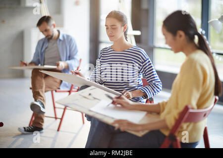 Lo studio nella scuola delle arti Foto Stock