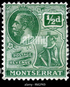 Francobollo da Montserrat nella serie Definitives rilasciati nel 1916 Foto Stock